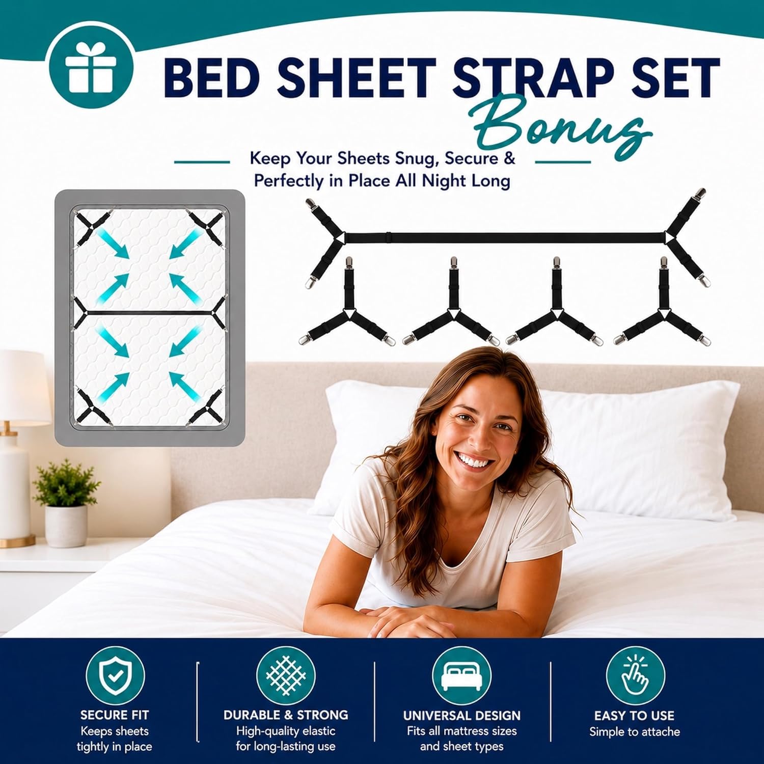 3-in-1 Fitted Sheet Bed Bridge - White