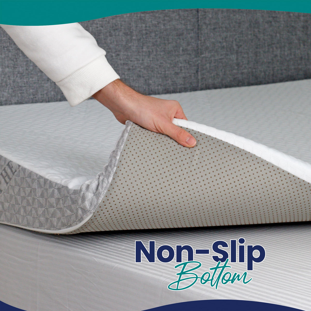 EPHEDORA Under Mattress Wedge for Acid Reflux, King, Medium, 7.5-Inch Rise - PT05