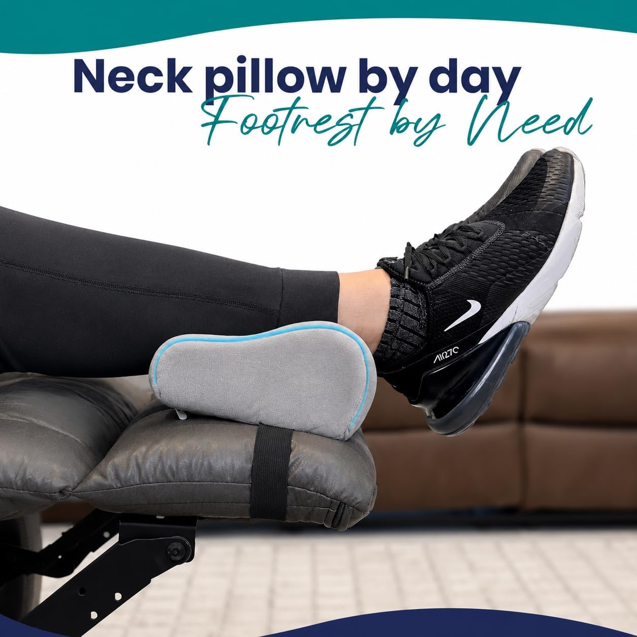 Memory Foam Recliner Neck Pillow - Ash Gray