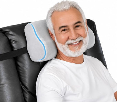 Memory Foam Recliner Neck Pillow - Ash Gray