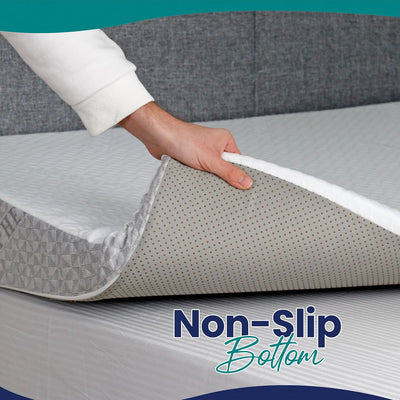 Under Mattress Wedge for Acid Reflux – King Size Bed Wedge Riser – 7.5-Inch Incline Topper with Memory Foam, Non-Slip Bottom, and Side Storage Pockets